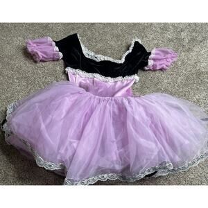 Vintage Star Styled Costume Velvet & Tulle Dance Tutu Dress Size Medium Made USA